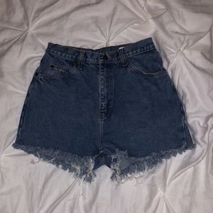vintage high-waisted jean shorts
